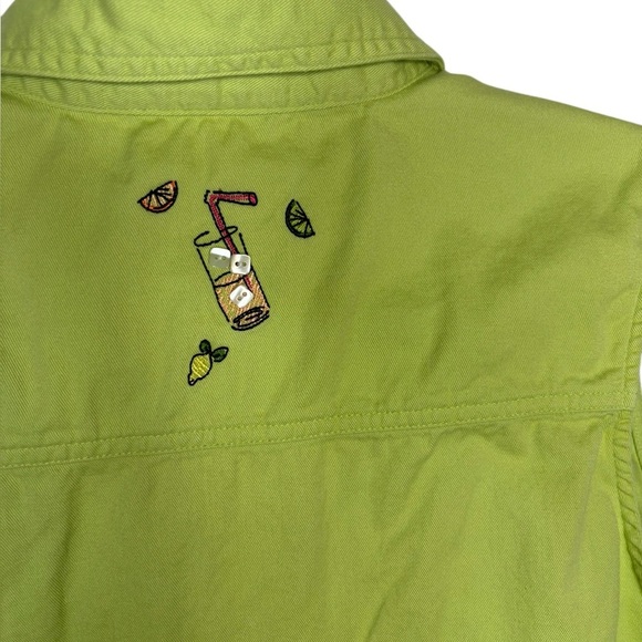 Women’s Sleeveless Button Front Summer Beaded Embroidered Shirt Size X (14W) - Picture 6 of 12